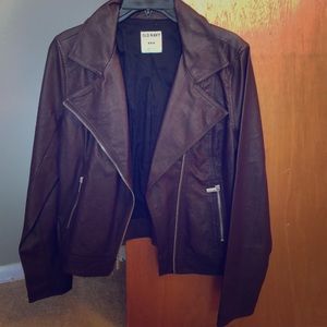 Brown faux leather jacket